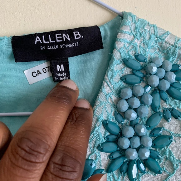 *2for$55* Allen B Schwartz Turquoise dress - Picture 2 of 8